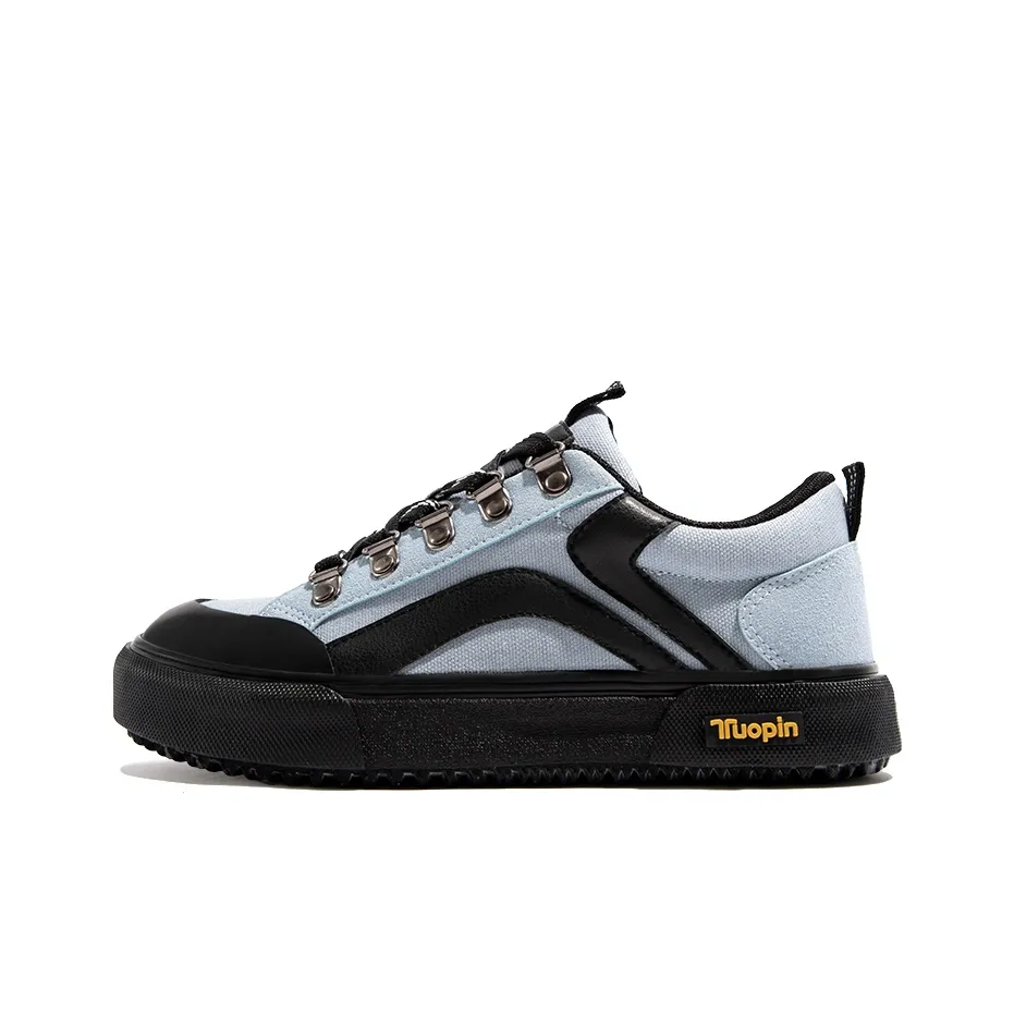 TUOPIN Low Top Canvas Shoes Men's Denim Black