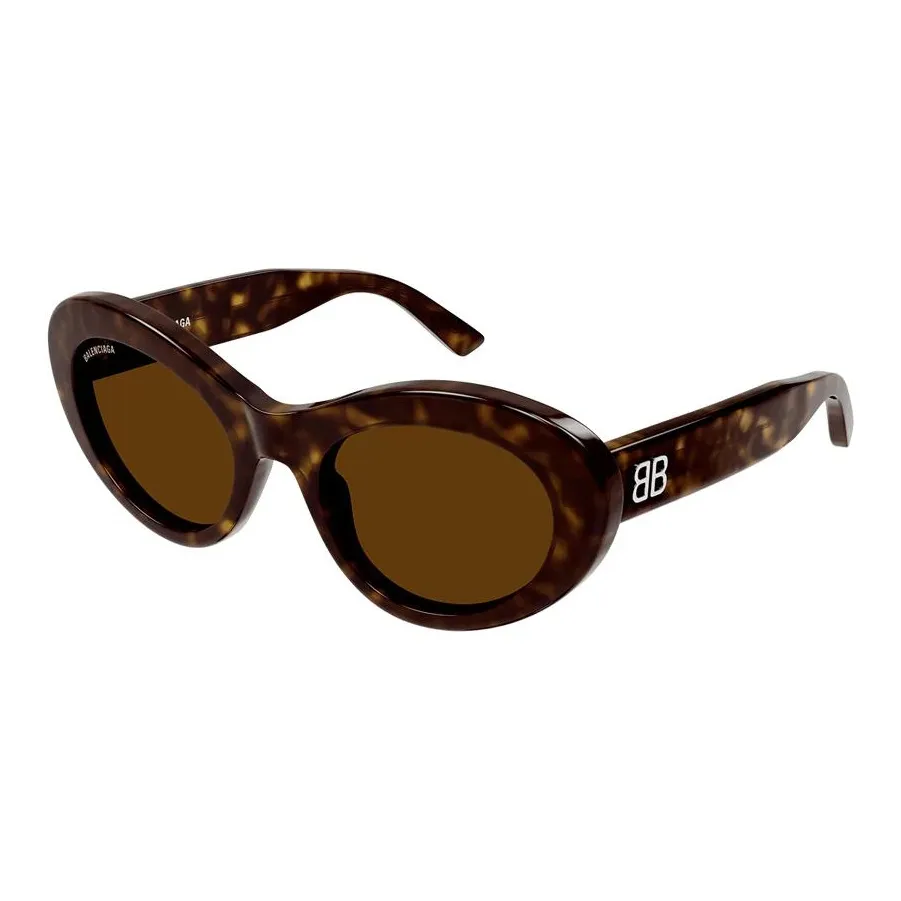 Balenciaga Переработанные ацетатные солнцезащитные очки "Кошачий глаз" женские коричневые
