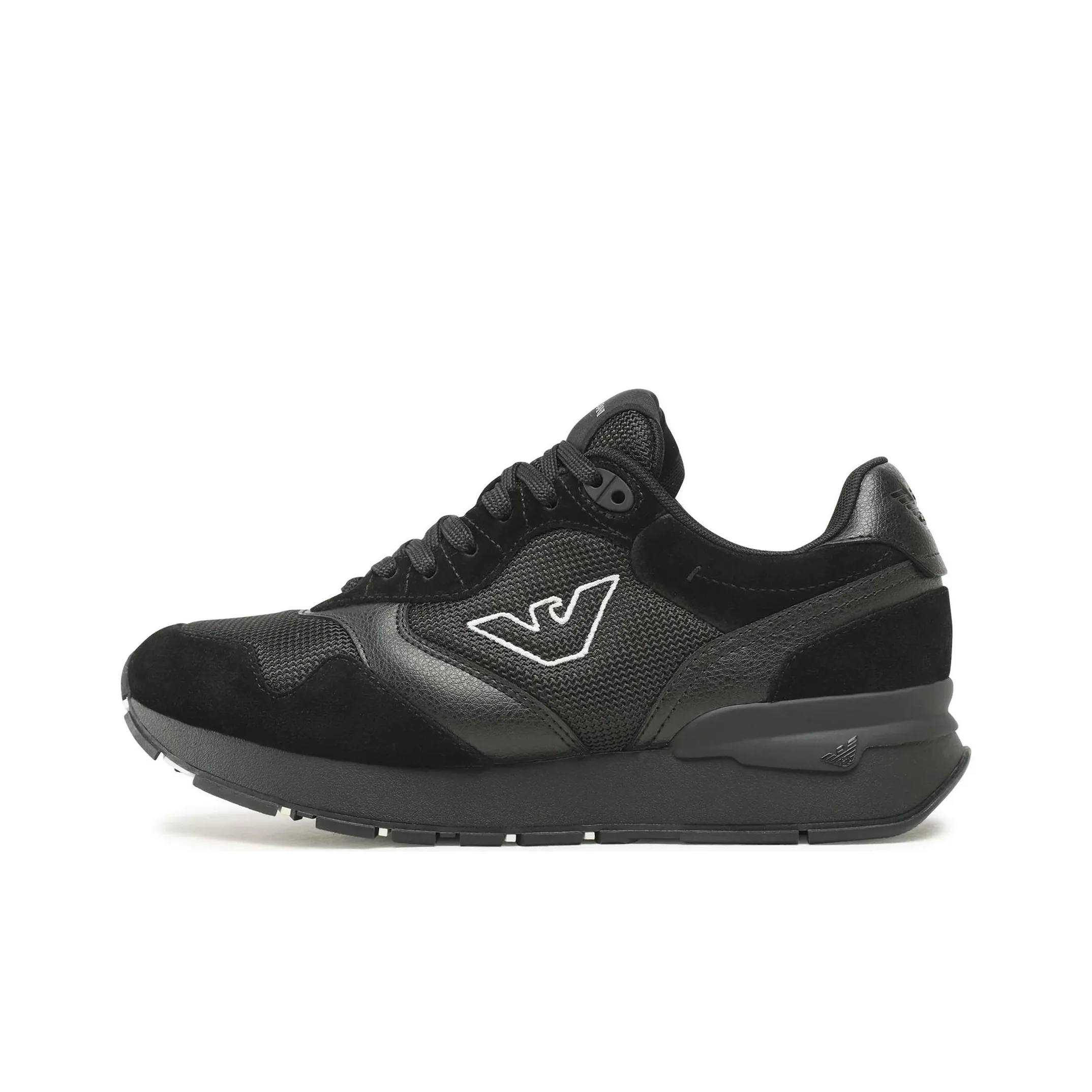 EMPORIO ARMANI Logo Embroidered Mesh Panelled Sneakers