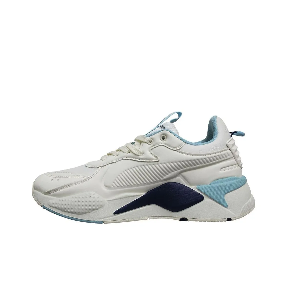 PUMA RS X Кремовая Амортизация Баланс Низкий Топ Повседневный Унисекс Белый Синий