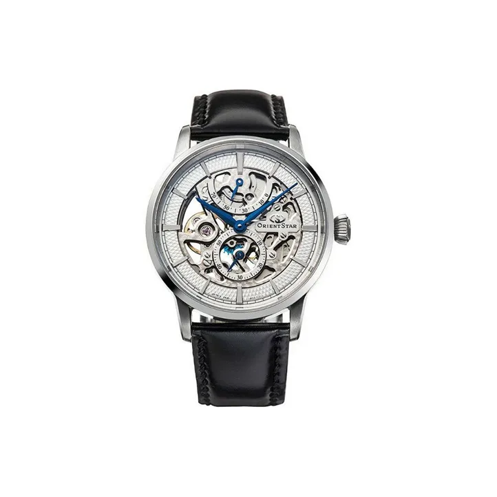 ORIENT STAR Master Collection Manual Mechanical Movement Genuine Leather Strap Watch Men's Watches Cut Out Dial