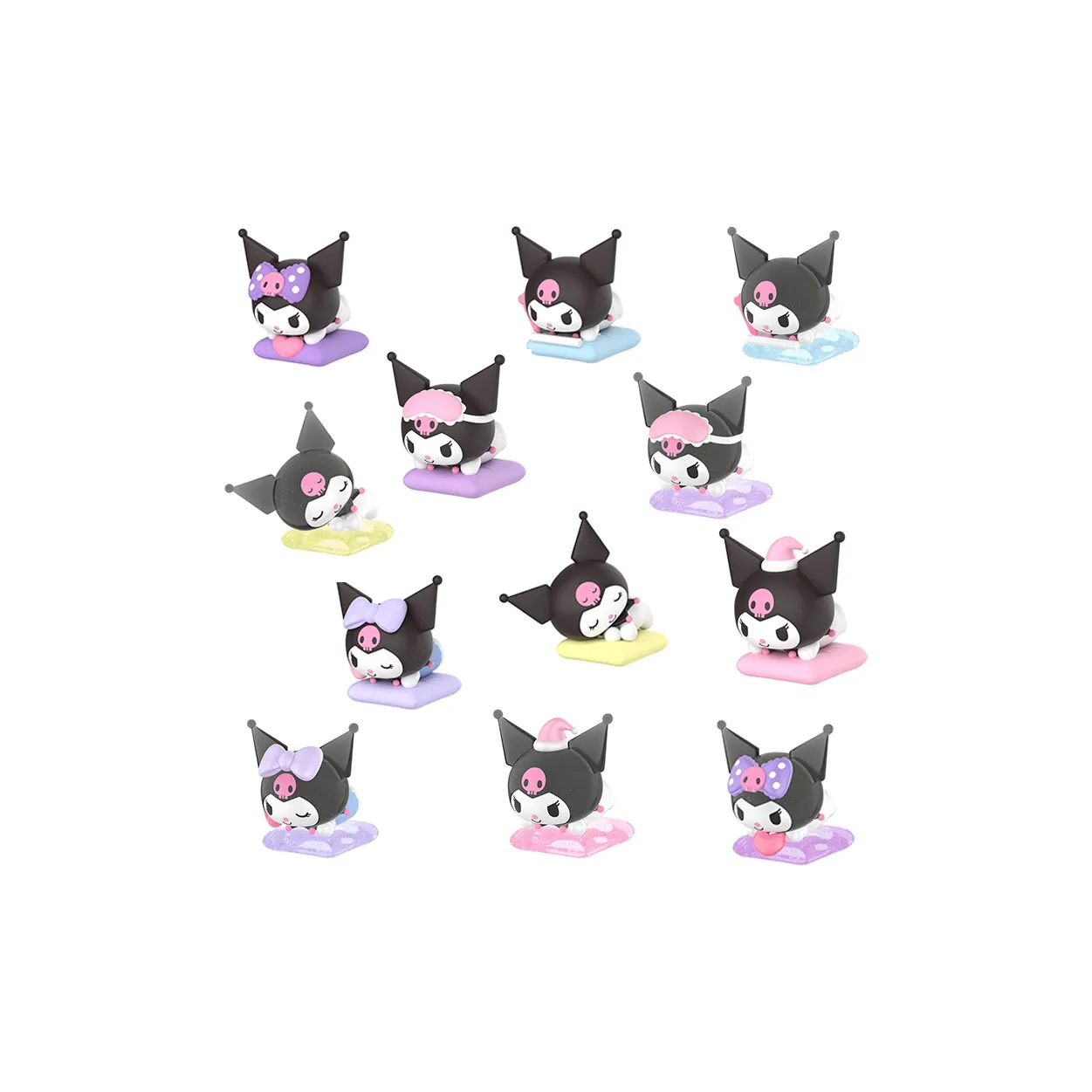 TOP TOY x SANRIO Kuromi Дом Life Cute Бобовый Blind Box Single Mystery Bag Full Box 18 Pcs