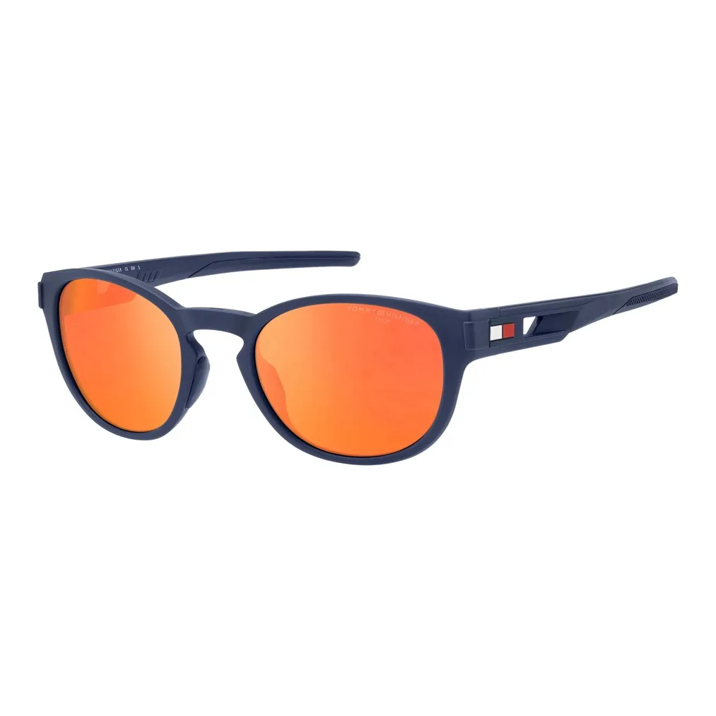 Tommy Hilfiger Plastic Oval Sunglasses Men's Blue