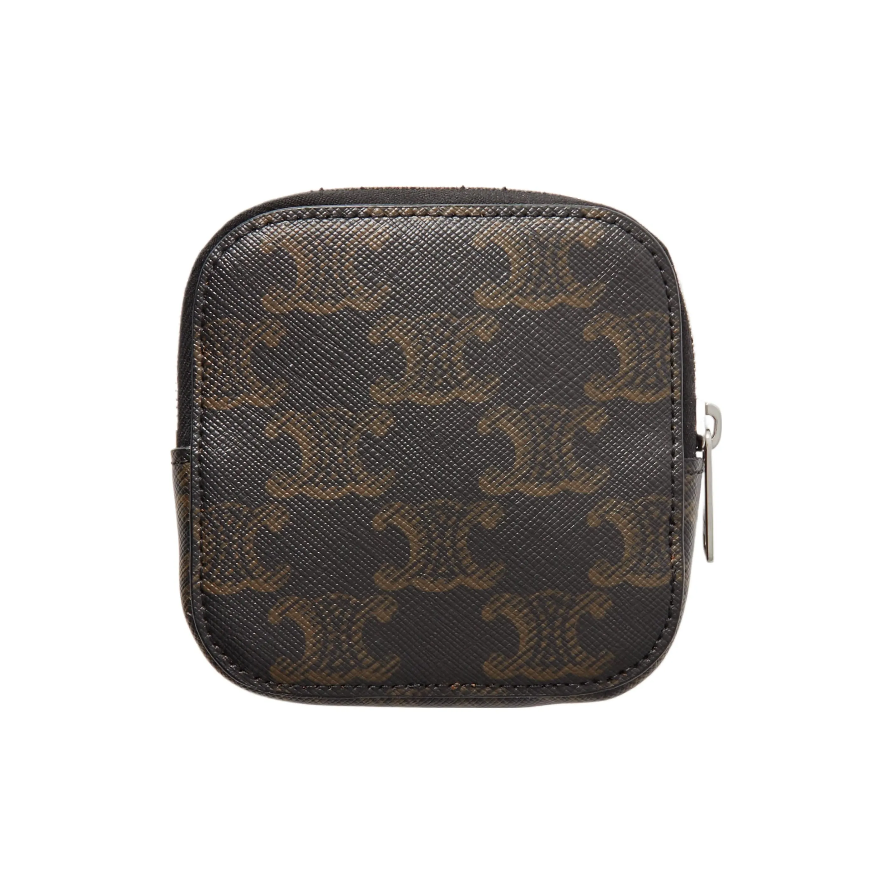 CELINE Triomphe Холст Кошелек Мужской Коричневый