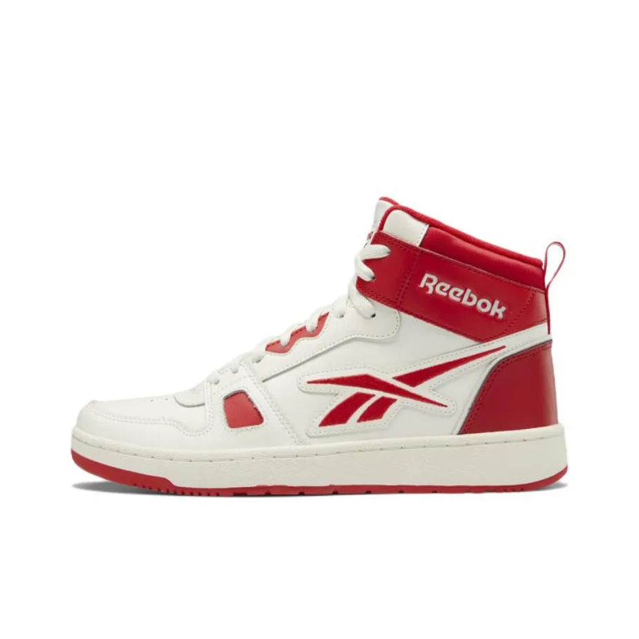 Reebok Resonator Mid High Top Vintage Basketball Shoes Unisex White Red