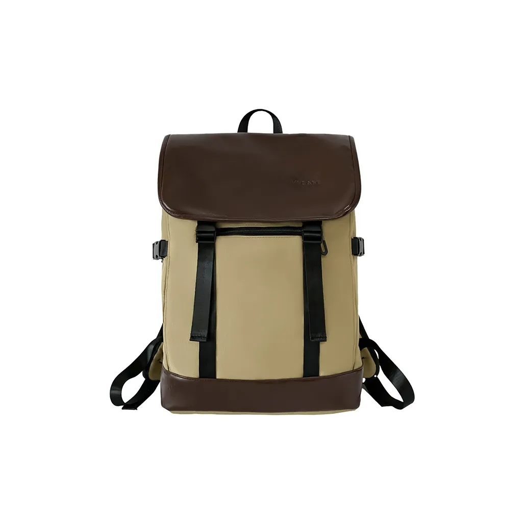 GEERDUN ПУ (полиуретан) Сшитый Холст Ноутбук Рюкзак Стандартный Унисекс Хаки Черный