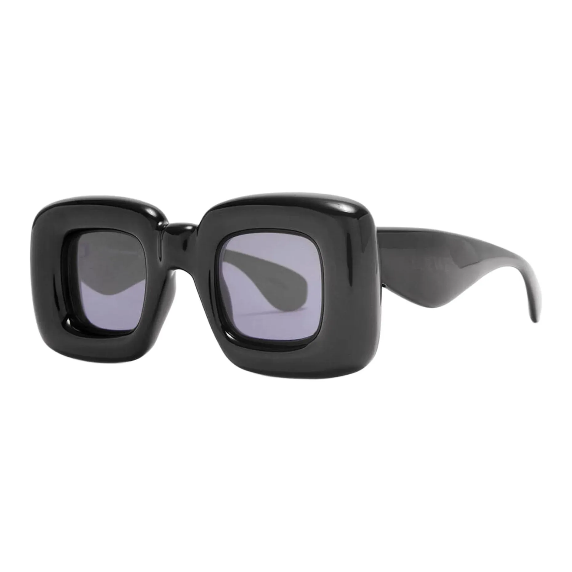 LOEWE Nylon Irregular Shape Sunglasses Women's Black