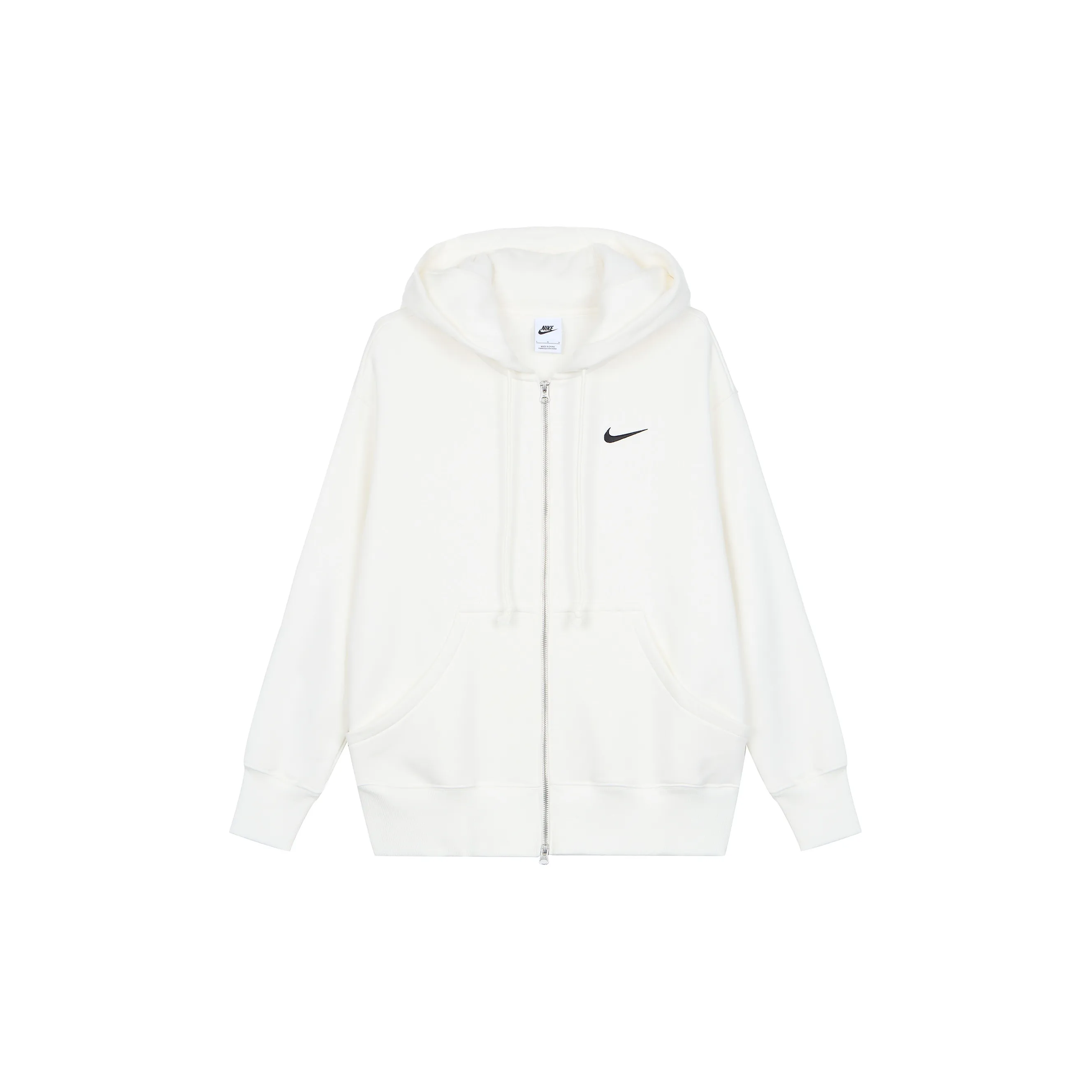 Nike Sportswear Phoenix Fleece Women's Ultra Loose Full zip Hoodie White