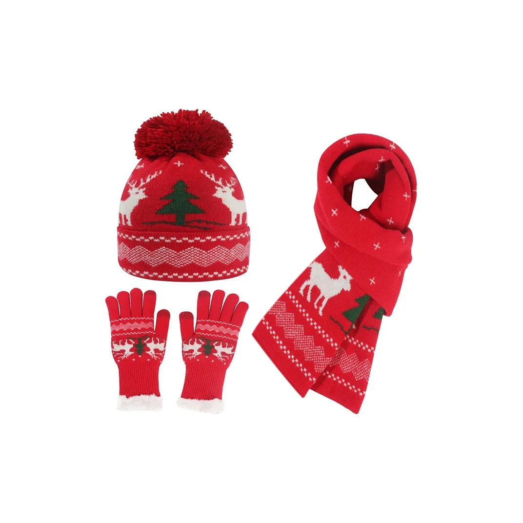 JW Scarf, Hat, And Glove Combo Set Women's