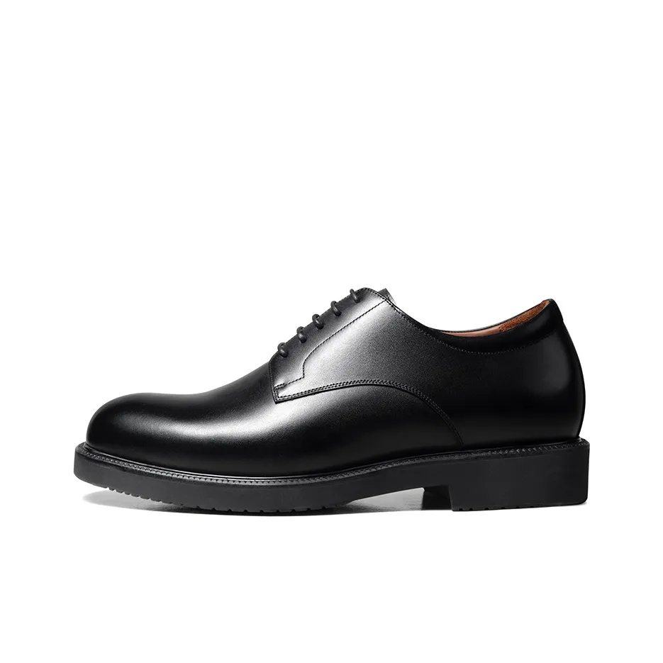 Zuti British Business Calfskin Derby Shoes Dress Shoes Men's Black