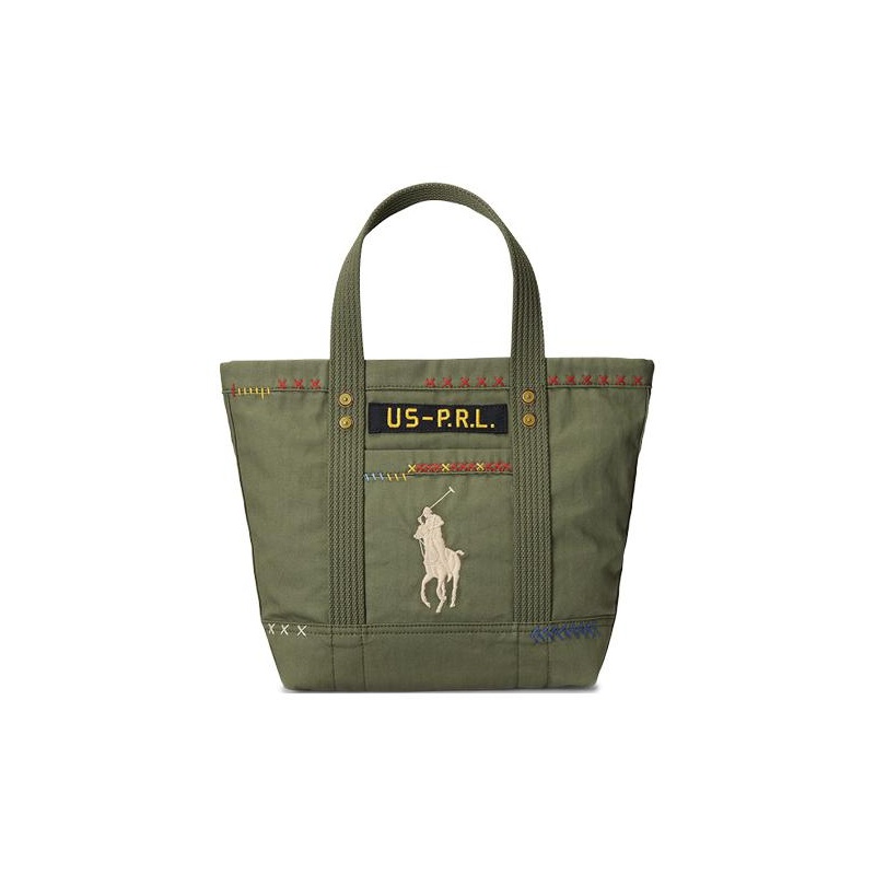 バッグ Polo Ralph Lauren Canvas Leather Bag Polo Ralph Lauren Bellport medium double-sided canvas bag