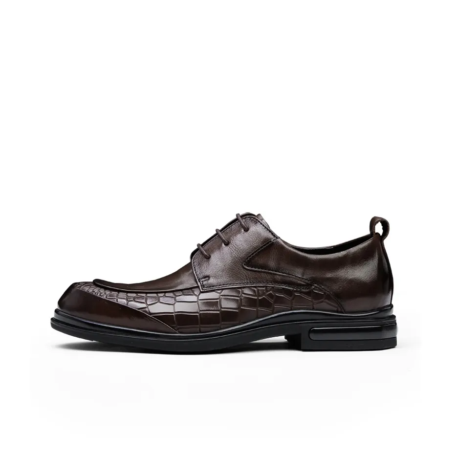 PALMPOLO Dress Shoes Men's Low Top Brown/Black