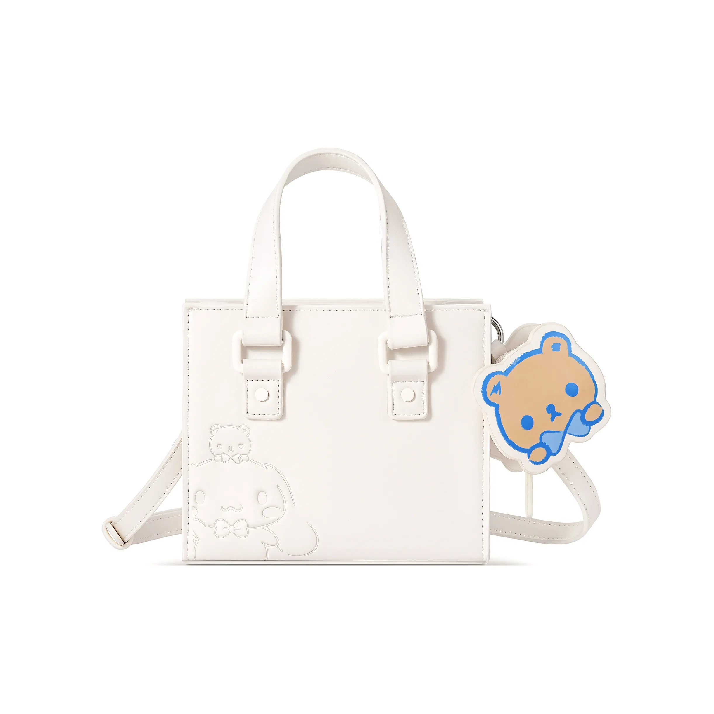 Zgo Sanrio Cinnamoroll Collection ПУ (полиуретан) Почтовая сумка Сумка на одно плечо Женская белая