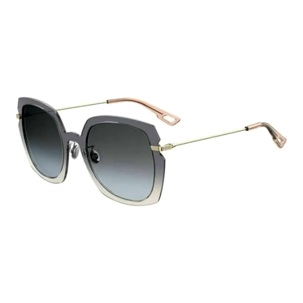 DIOR Acetate Irregular Shape Sunglasses Women's Gray