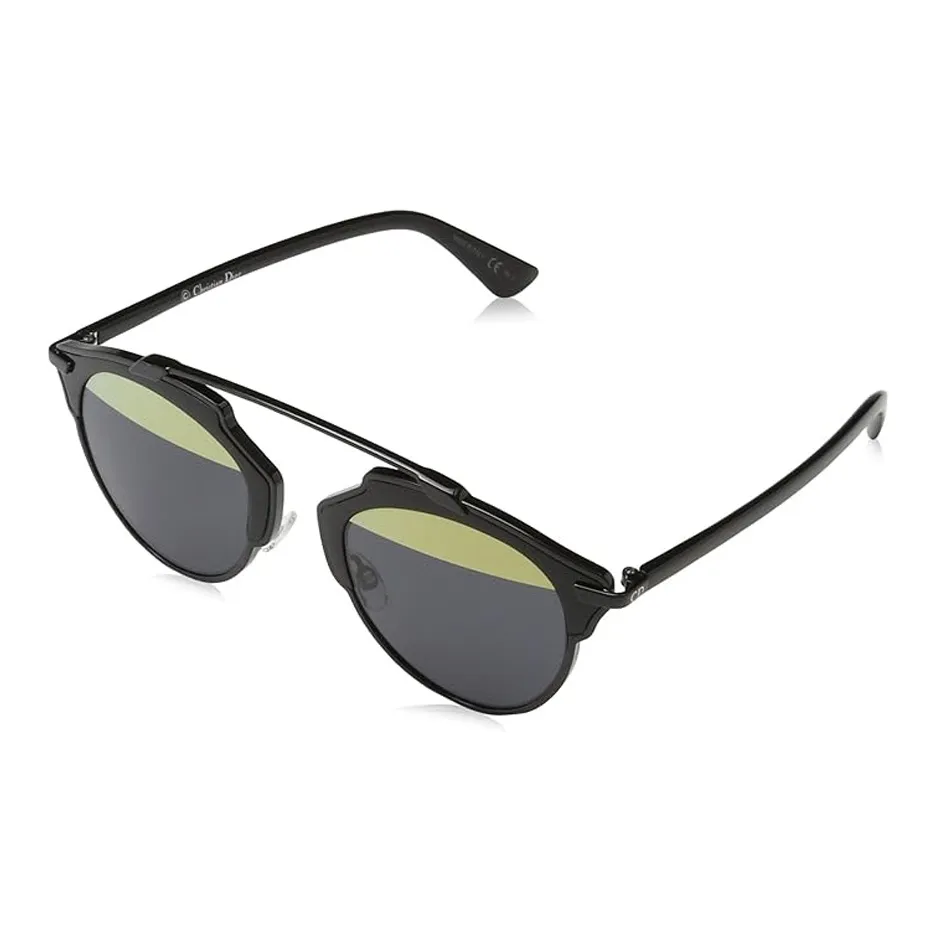 DIOR Irregular Shape Sunglasses Women's Black