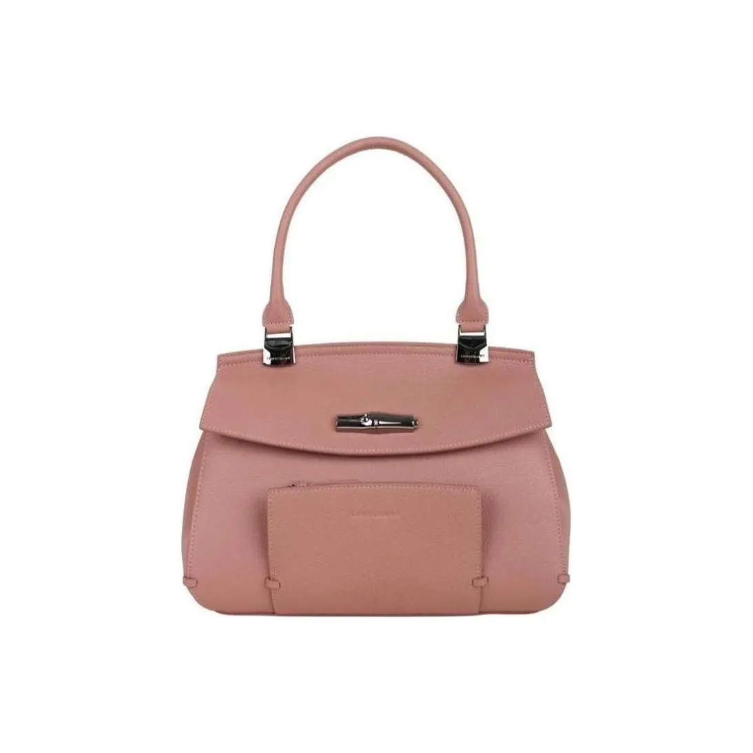 LONGCHAMP Genuine Leather Handbag Women's Pink