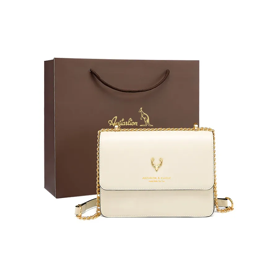 AUGTARLION ПУ (полиуретан) Маленькая квадратная сумка цепочка сумка через плечо маленькая женская белая