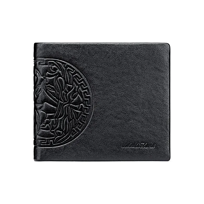 MashaLanti Top Grain Cow Leather Wallet Regular Men's Black