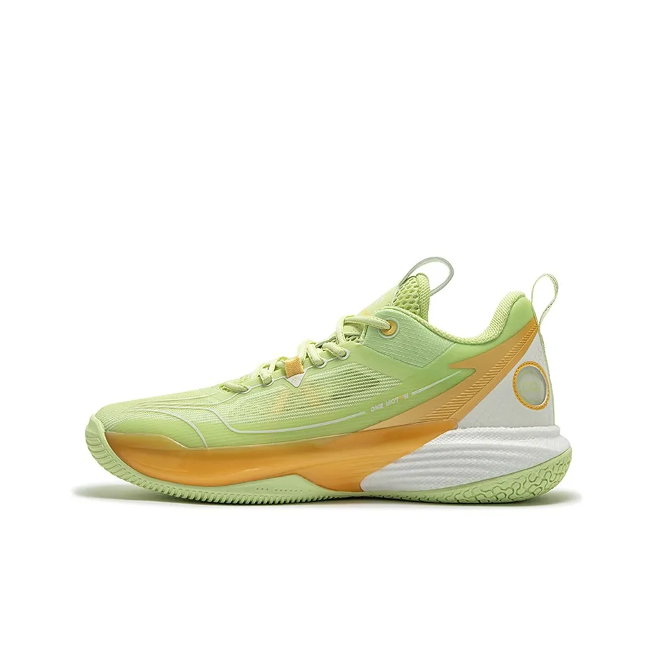 361° ONE MOTION Wave Series Basketball Shoes Men's Low Top Light Fruit Green/Cheese Yellow