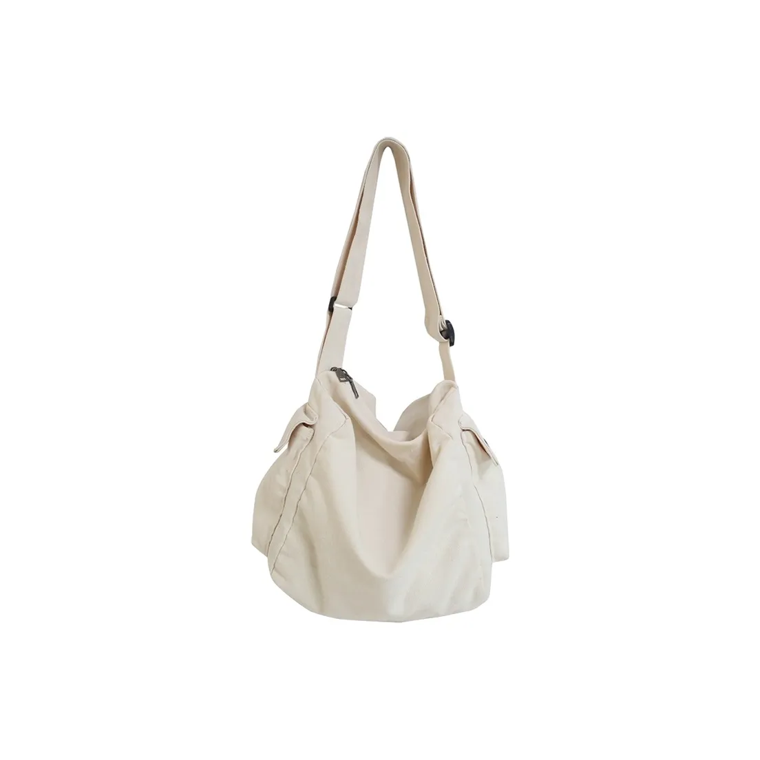 ALNI BITTON Холст Diligence Холст Сумка Сумка через плечо Мужская Черный Кофейный Белый