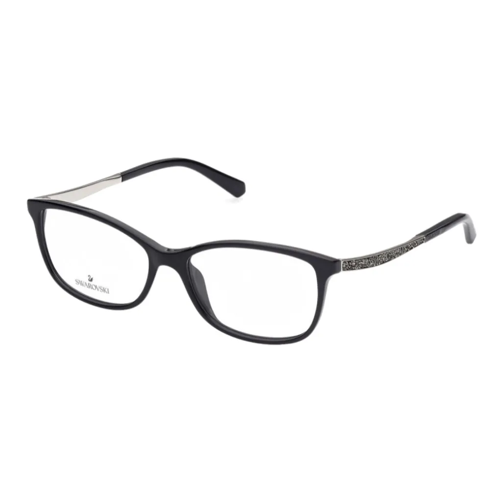 Swarovski Plastic Irregular Shape Eyeglass Frames Women's Black