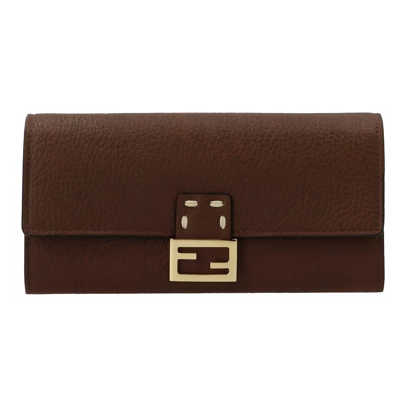 FENDI Baguette Calfskin Baguette Bag, Crossbody Bag, Wallet Women's Brown