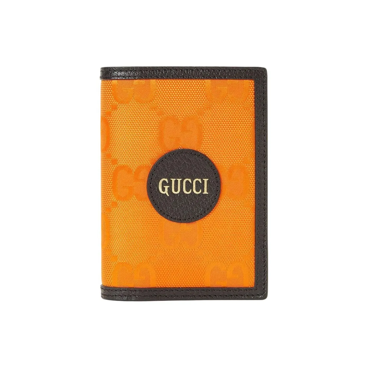 GUCCI Off The Grid Nylon Passport Holder, Wallet Regular Men's Orange & Black