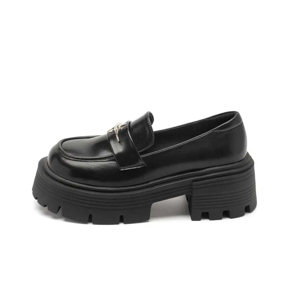 AGSDON Loafers Women's Black/Beige Apricot