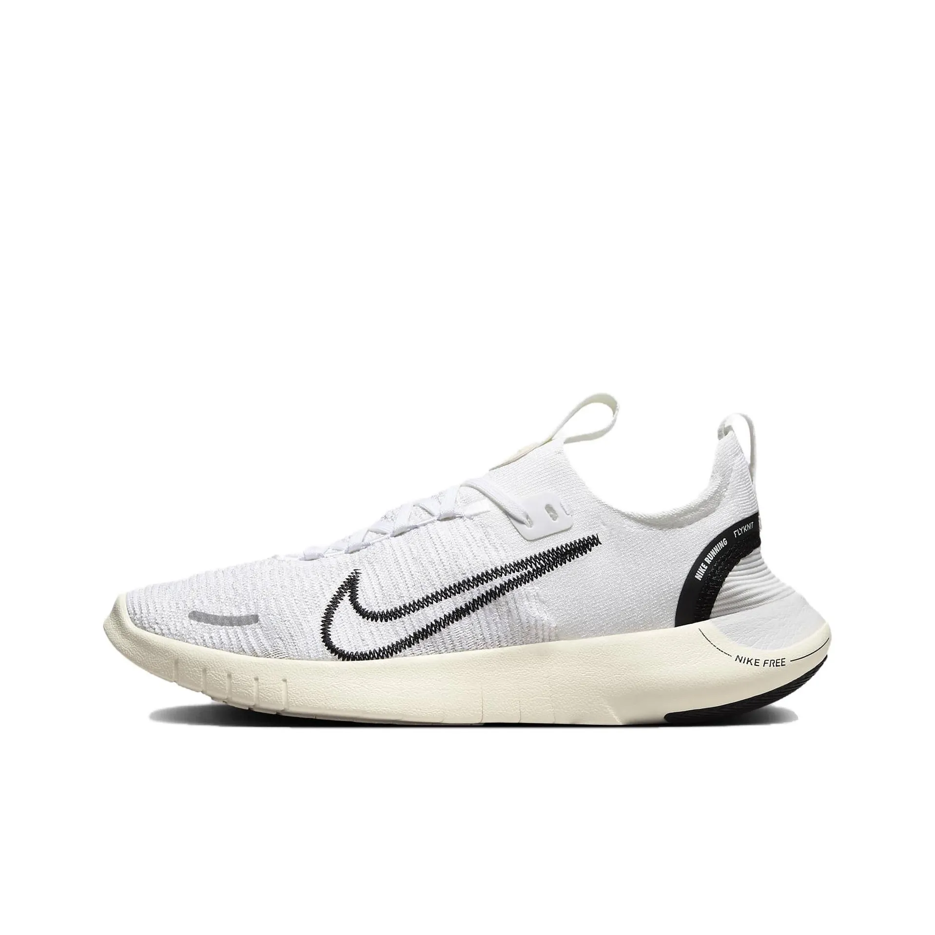 Nike Free Rn Nn Road Running Shoes 'White Coconut Milk Photon Dust Black' Women's