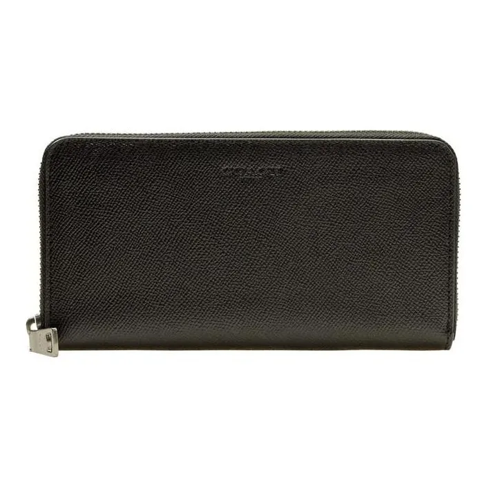 COACH Крестообразный текстура кожа кошелек женский черный