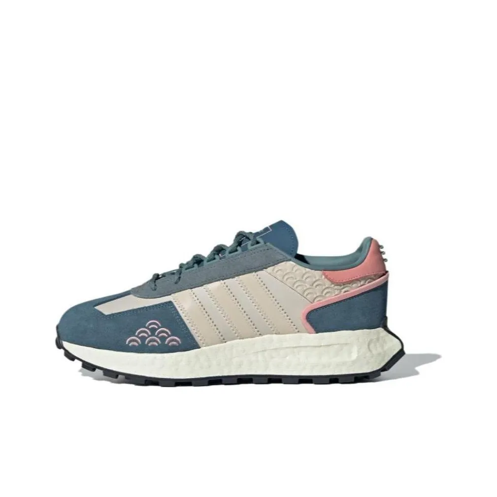 Adidas Originals Retropy E5 Амортизация Устойчивый к истиранию Дышащие Низкие Кроссовки для бега Унисекс Синий Розовый