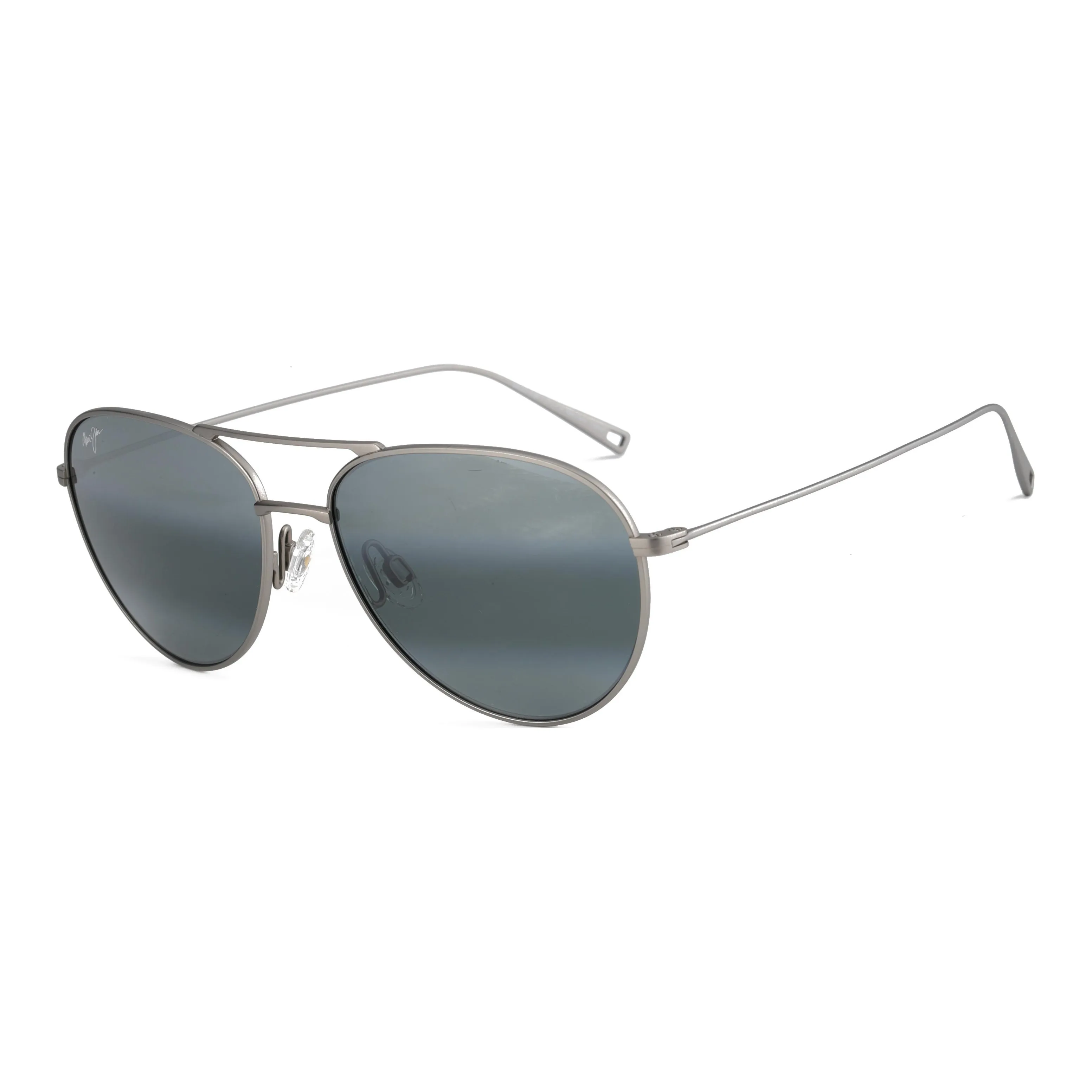 Maui Jim Metal Aviator Sunglasses Unisex Silver