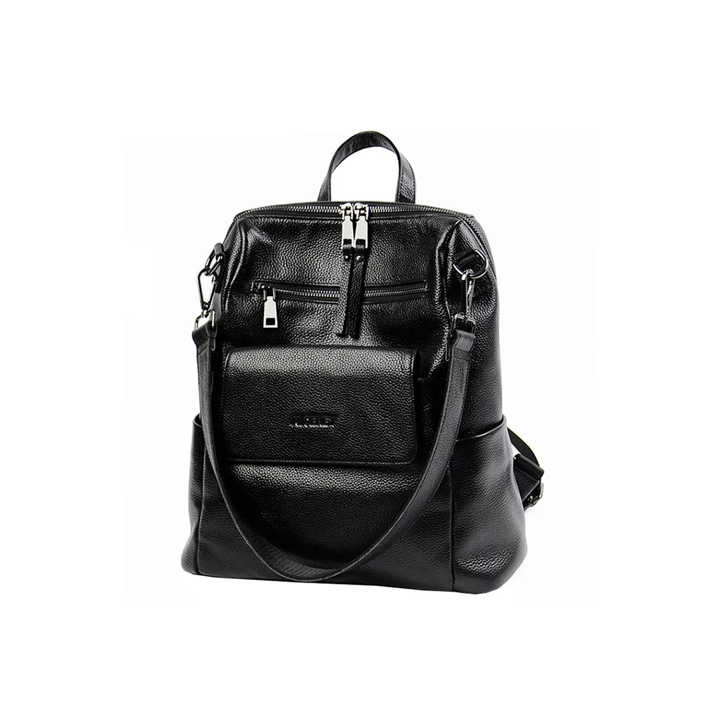 ALOENEY Натуральная кожа крупнозернистая текстура коровьей кожи мягкая кожа через плечо портативный одно плечо рюкзак женский черный