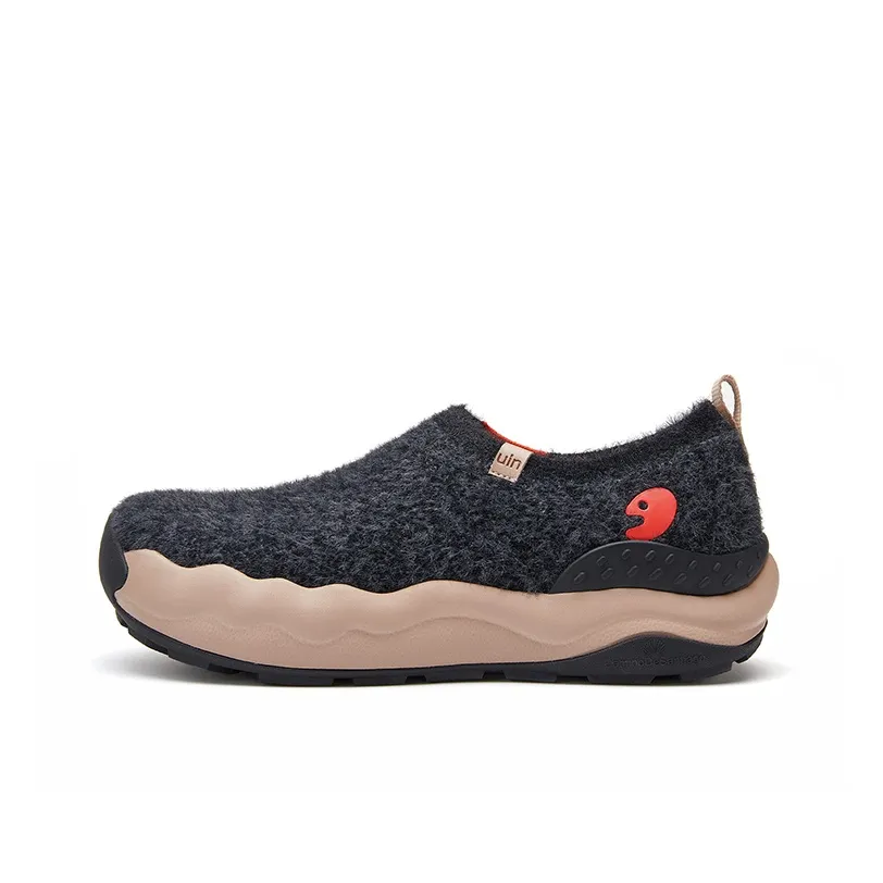 U.IN Painted Travel Shoes Toledo 11 Suede Flyknit Collection Low Top Casual Shoes Women's Black