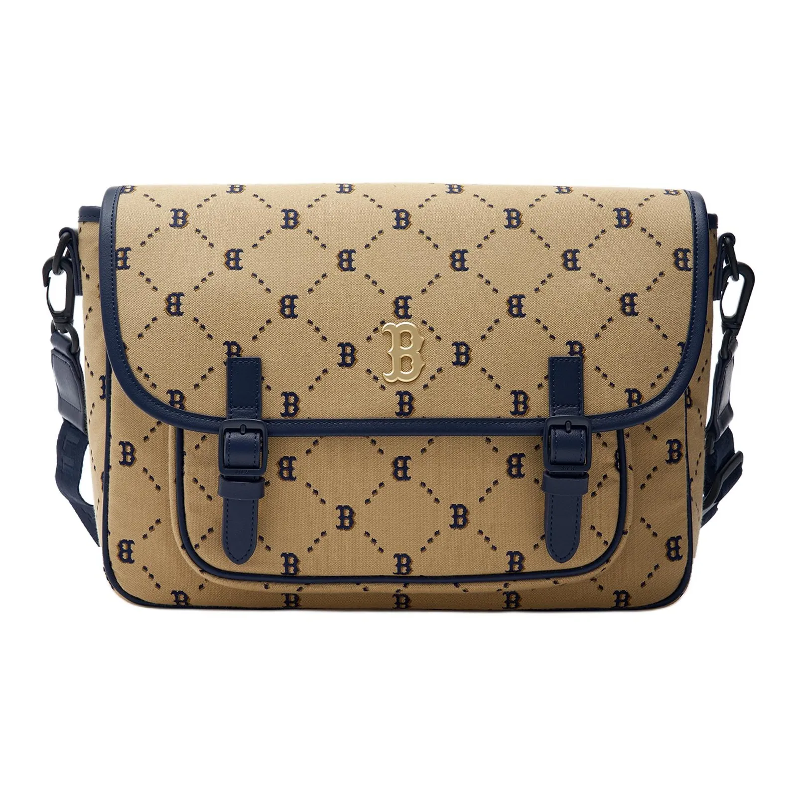 Mlb Base Logo Полиэстер Курьерская сумка Сумка через плечо Стандартная Женская Коричневая