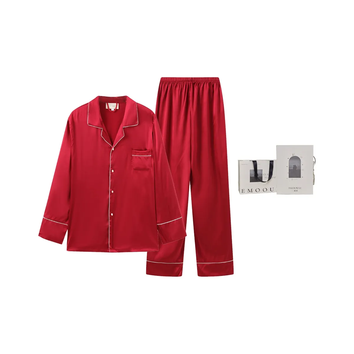 EMOOULI Pajama Gift Box Unisex Red, Gift Box Set