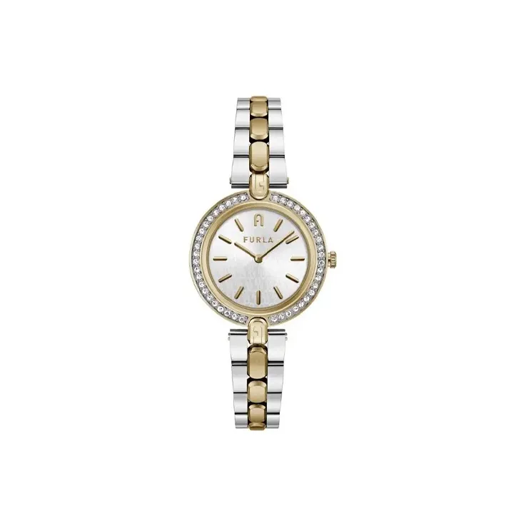 Furla HERITAGE Series Женские часы Кварцевый механизм Ремешок из нержавеющей стали 34 мм Серебристый циферблат