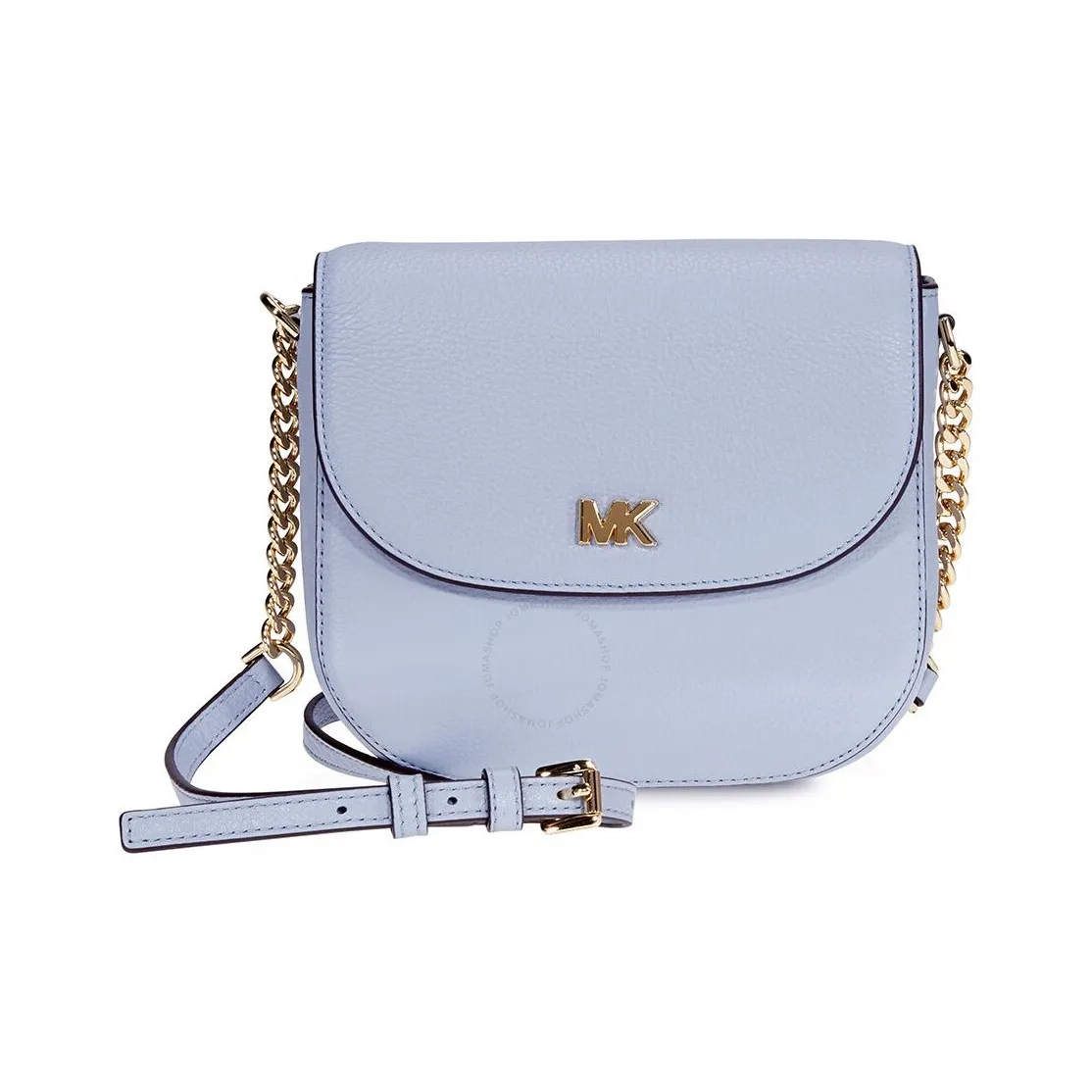MICHAEL KORS Mott Leather Shoulder Bag, Crossbody Bag Women's Light Blue
