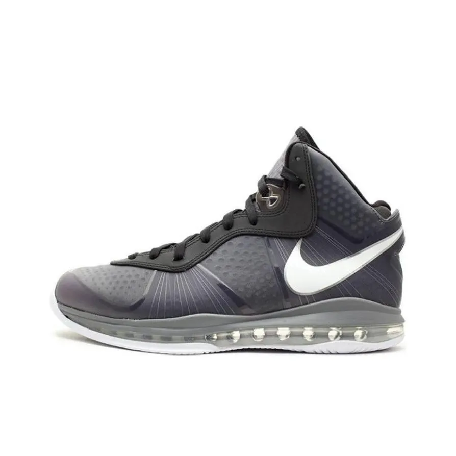 Nike Lebron 8 Cool GREY Амортизация Высокий Топ Винтажные Баскетбольные Кроссовки Мужские Cool Grey