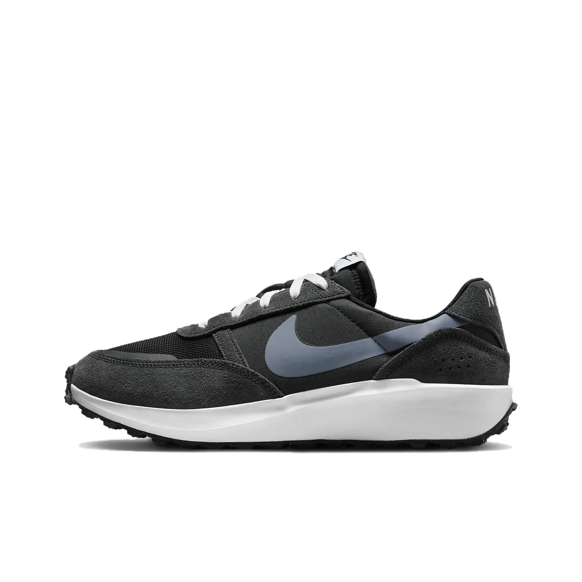 Nike Waffle Nav Износостойкие Низкие Беговые Кроссовки Мужские Черные