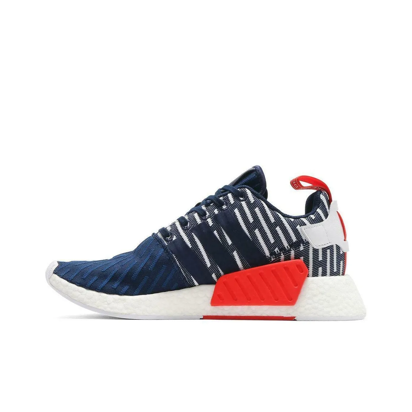 Adidas Originals NMD_R2 Collegiate Темно-синий Синий Slip Легкий Низкий Топ Casual Унисекс Синий Белый