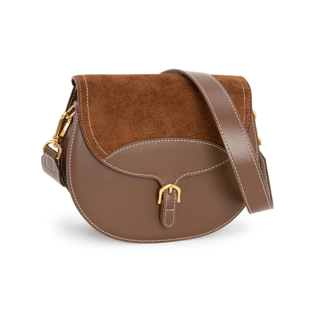 VENOF Сумка из коровьей кожи с седлом сумка через плечо женская Роман Mane Vannage кофе