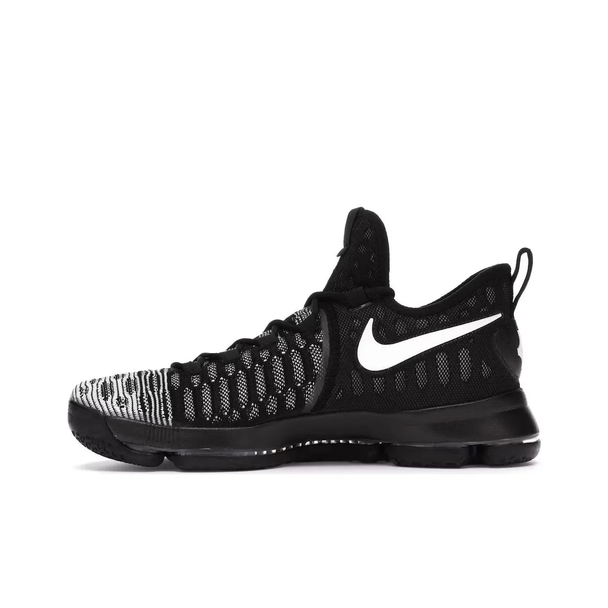 Nike KD 9 Амортизация Баланс Низкий Топ Баскетбольные Кроссовки для Игры Мужской Черный Белый Международная Версия