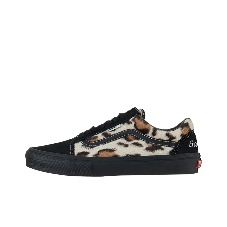 Old Skool Supreme X Skate vans suededsrt 'Leopard Pack Black'
