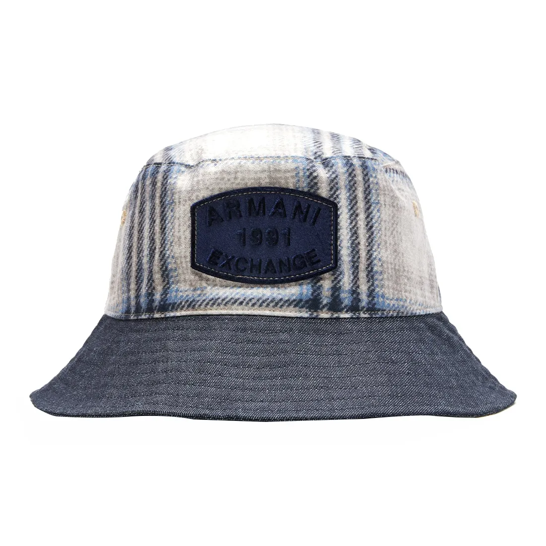 ARMANI EXCHANGEAE Polyester, Cotton Bucket Hats Men's Denim Blue