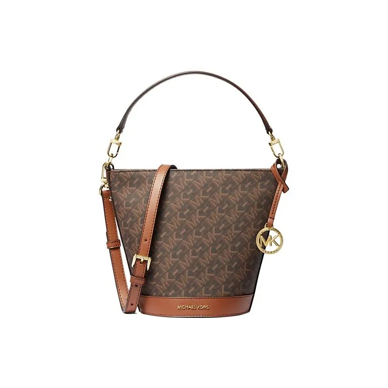 MICHAEL KORS Холщовая сумка ведрообразной формы сумка через плечо маленькая сумка через плечо женская коричневая