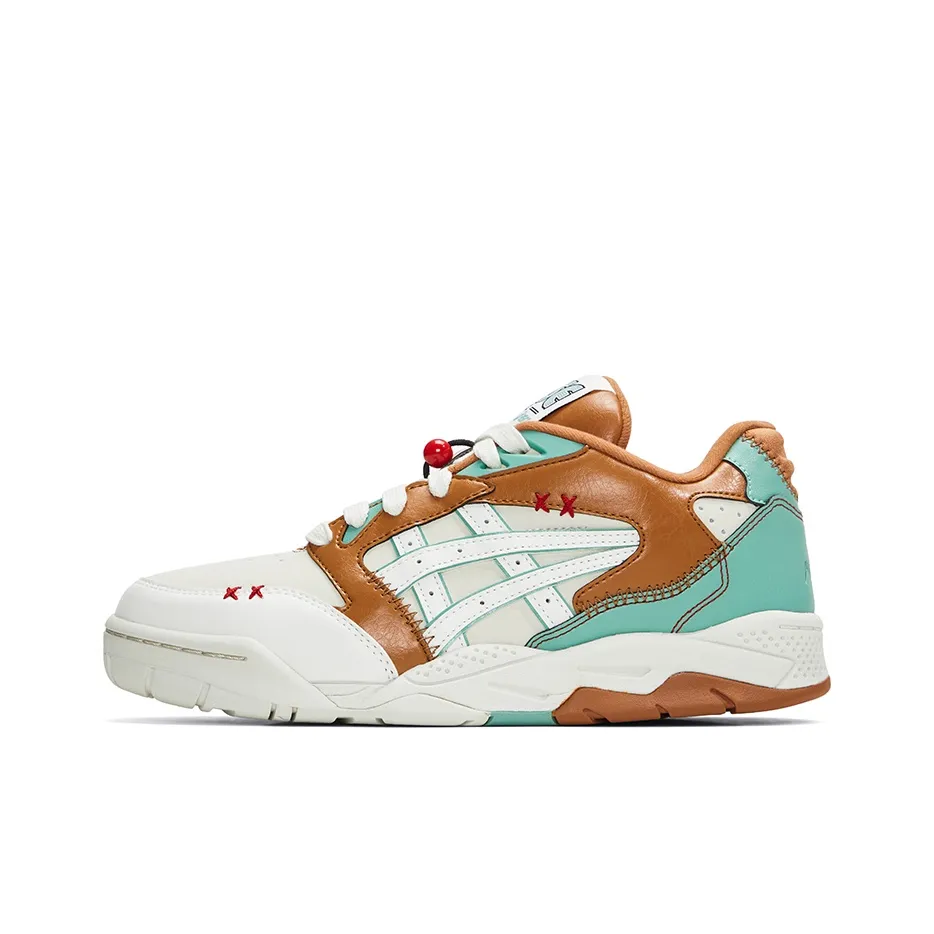 Asics Гель Fuse 'Artisan Collection' Низкий Топ Винтажные Баскетбольные Кроссовки Унисекс Бежевый Коричневый Зеленый