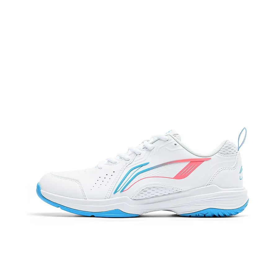 LiNing Falcon Anti Slip And Wear Resistant Breathable Badminton Shoes Unisex White Blue