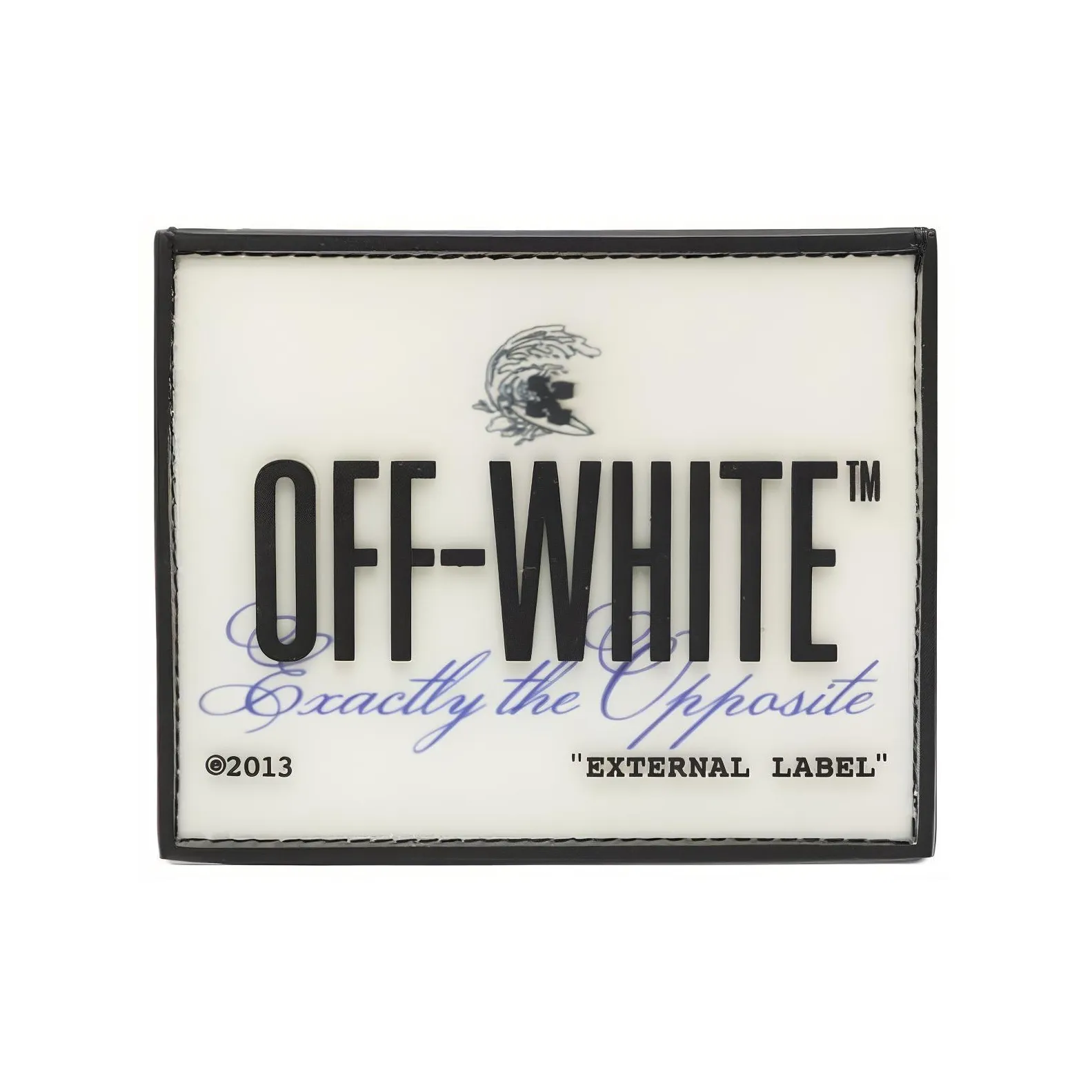 OFF WHITE Logo Patch Card Case Black Multi