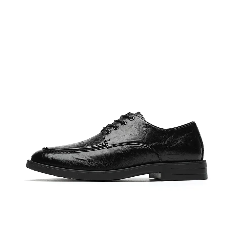 Romon Dress Shoes Men's Low Top Black/Brown